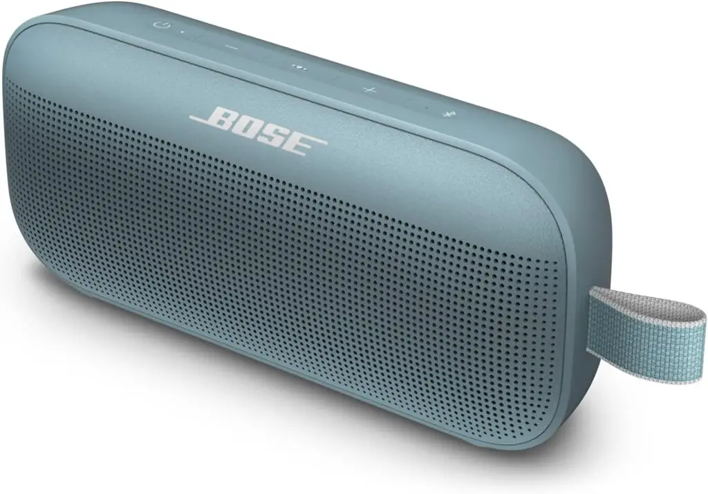 Bose SoundLink Flex Bluetooth Shower speaker with lights, Portable Speaker with Microphone, Wireless Waterproof Speaker for Travel, Outdoor and Pool Use, Stone Blue
