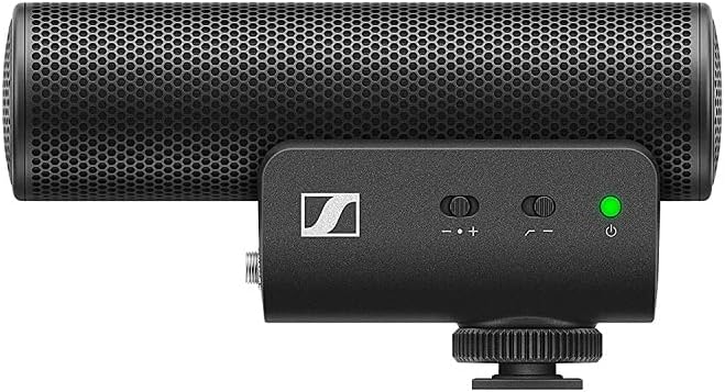 Sennheiser Professional MKE 400 Directional On Camera Shotgun Microphone with 35mm TRS and TRRS Connectors for DSLR Mirrorless Mobile Connects with Auxiliary