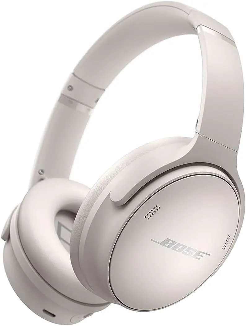 Bose QuietComfort 45 Wireless Bluetooth Noise Cancelling Headphones Over Ear Headphones with Microphone Personalized Noise Cancellation and Sound White Smoke