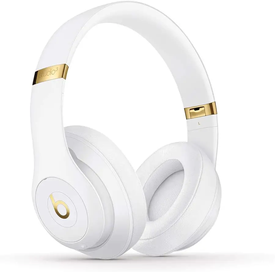 Beats Studio3 Wireless Noise Cancelling Over Ear Headphones Apple W1 Headphone Chip Class 1 Bluetooth 22 Hours of Listening Time Built in Microphone White