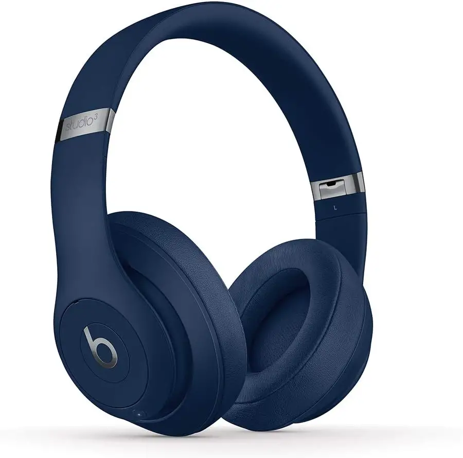 Beats Studio3 Wireless Noise Cancelling Over Ear Headphones Apple W1 Headphone Chip Class 1 Bluetooth 22 Hours of Listening Time Built in Microphone Blue