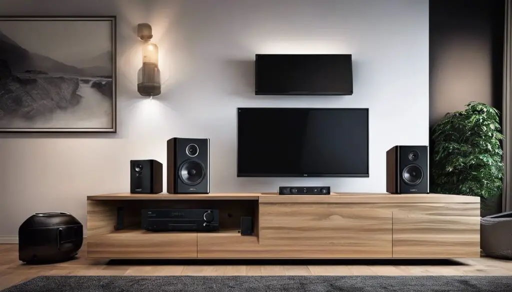 best 65 speakers for bass with tv on a wall table